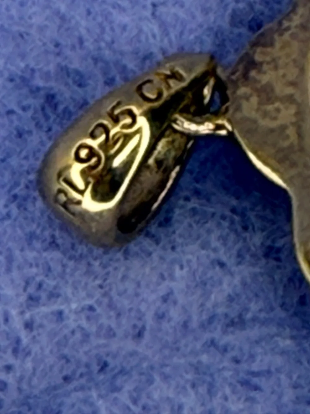 Vtg Guardian Angel Sterling Silver Pendant Rhinestones I‎ Am With You RL Gilded